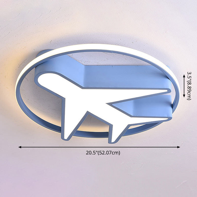 LED Flush Mount Ceiling Light Cartoon Acrylic Ceiling Mount Chandelier for Bedroom