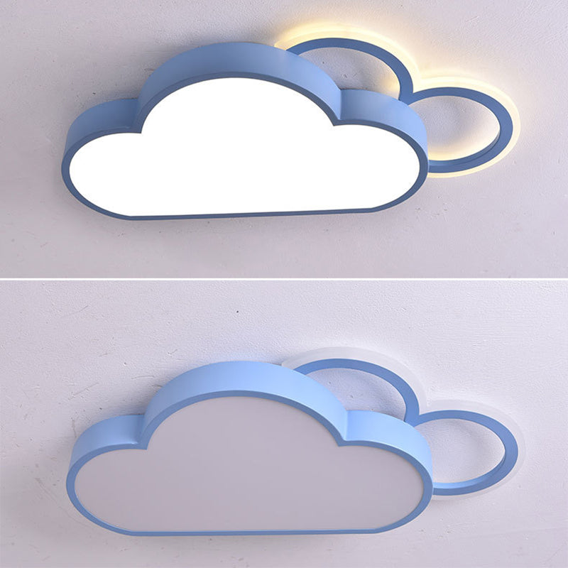 LED Flush Mount Ceiling Light Cartoon Acrylic Ceiling Mount Chandelier for Bedroom