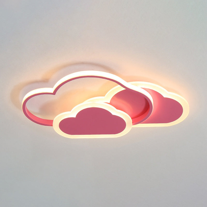 Cloud Flush Mount Light Fixtures 1 Light Acrylic Contemporary Ceiling Lights Flush Mount