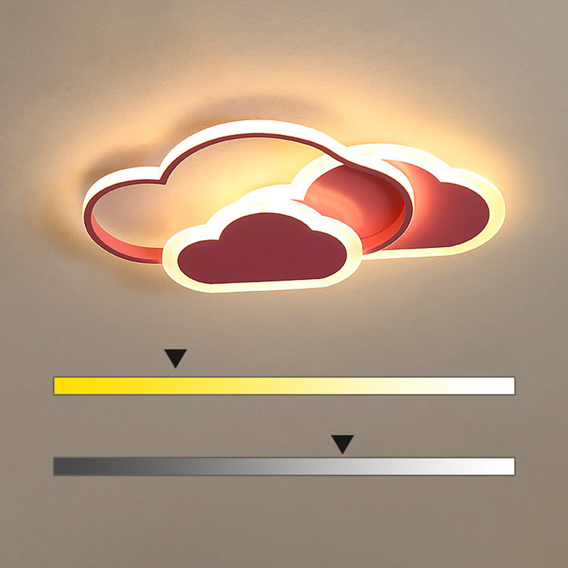 Cloud Flush Mount Light Fixtures 1 Light Acrylic Contemporary Ceiling Lights Flush Mount