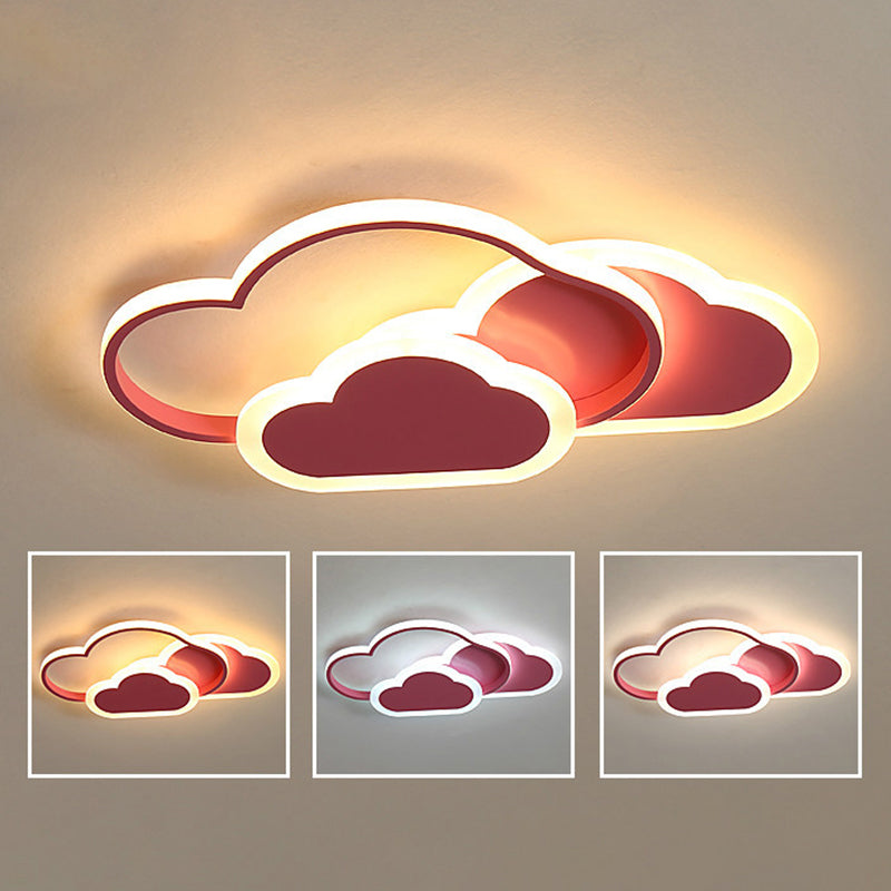 Cloud Flush Mount Light Fixtures 1 Light Acrylic Contemporary Ceiling Lights Flush Mount