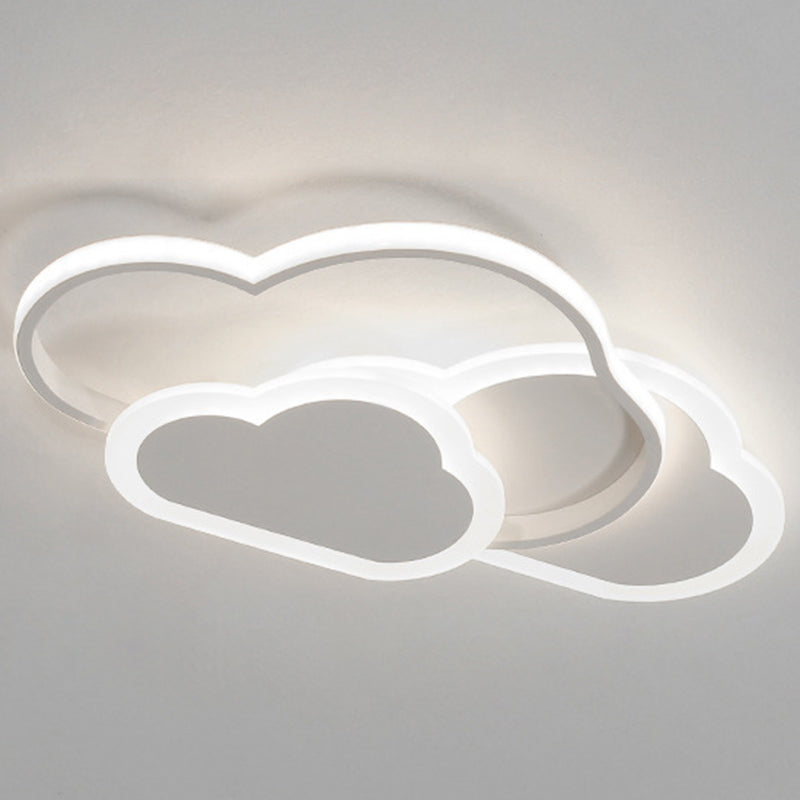 Cloud Flush Mount Light Fixtures 1 Light Acrylic Contemporary Ceiling Lights Flush Mount