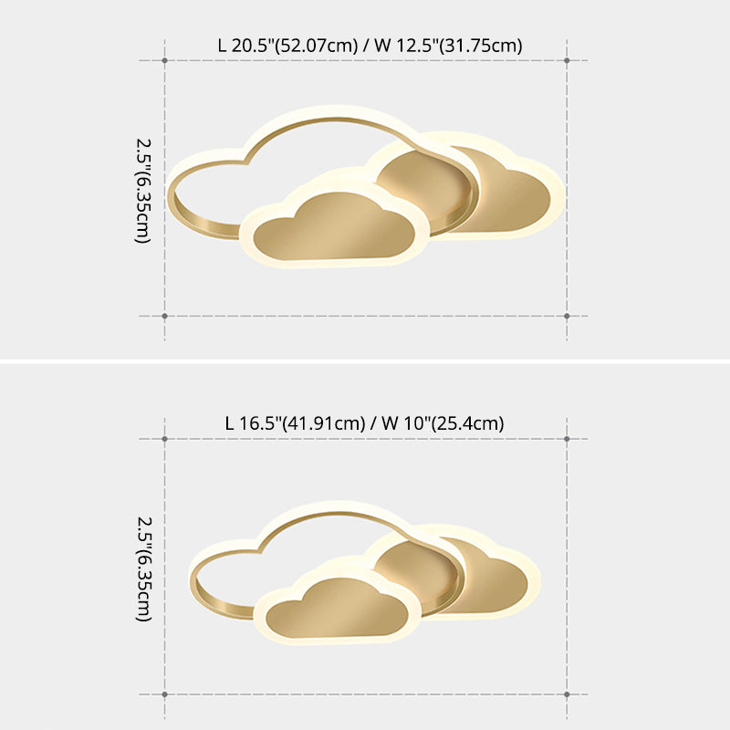 Cloud Flush Mount Light Fixtures 1 Light Acrylic Contemporary Ceiling Lights Flush Mount