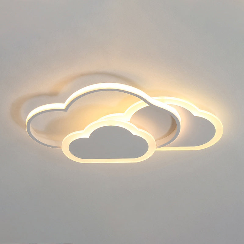 Cloud Flush Mount Light Fixtures 1 Light Acrylic Contemporary Ceiling Lights Flush Mount