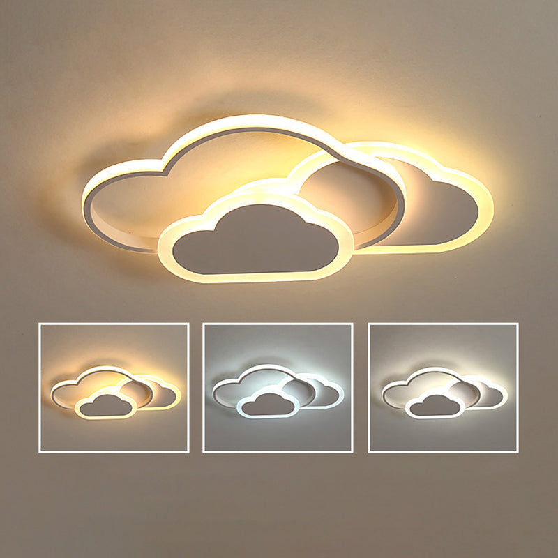 Cloud Flush Mount Light Fixtures 1 Light Acrylic Contemporary Ceiling Lights Flush Mount