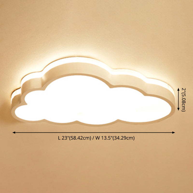 Luz de techo de montaje en la nube 1 Luz de techo de montaje nórdico de acrílico ligero de acrílico para dormitorio