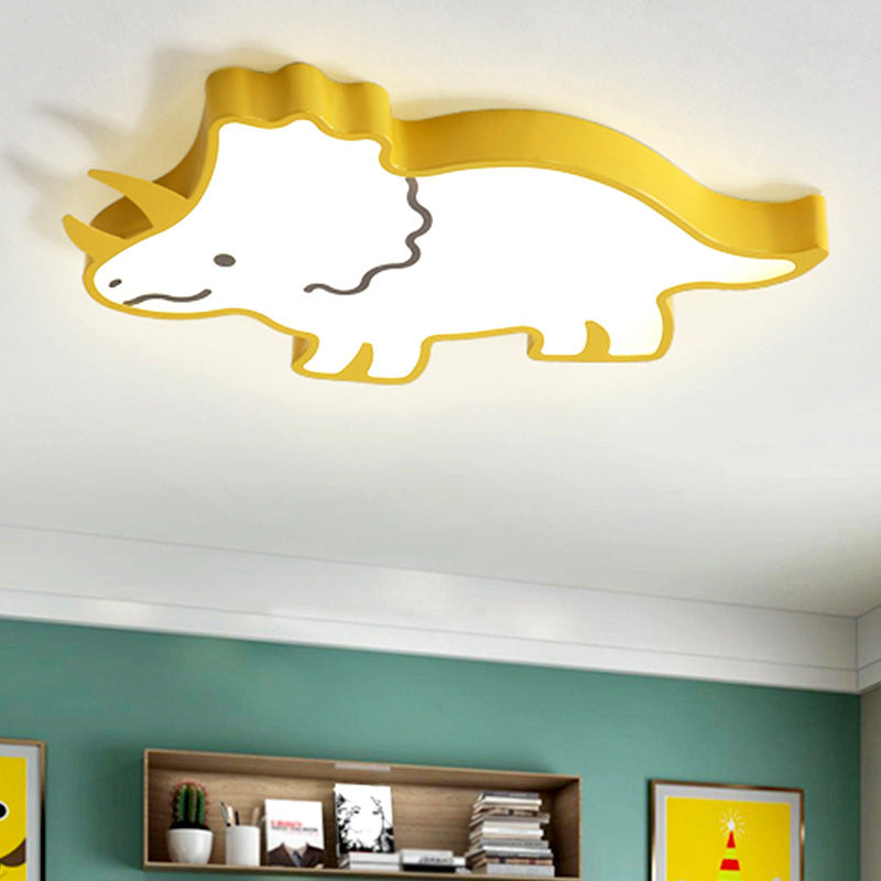 Éclairage encastré dinosaure 1 lumière acrylique enfants plafonniers encastrés pour chambre d'enfants