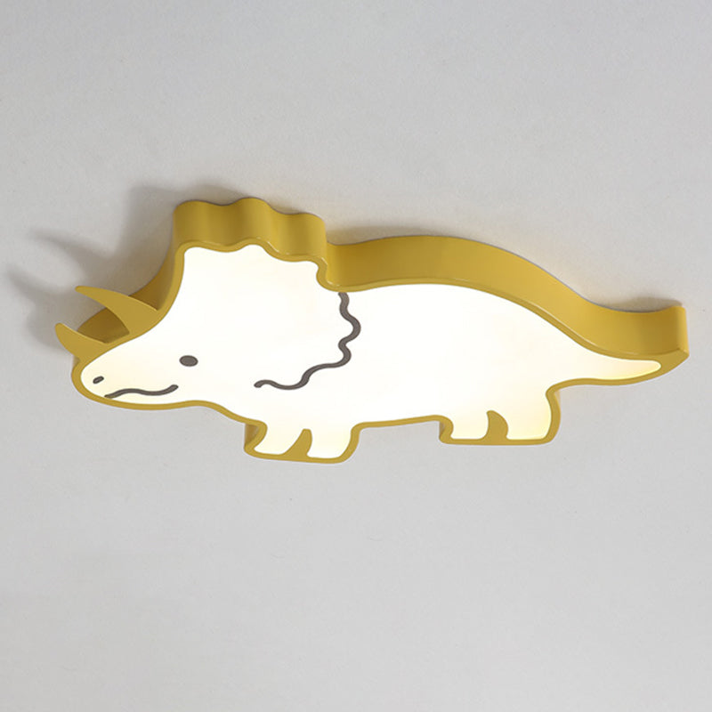 Éclairage encastré dinosaure 1 lumière acrylique enfants plafonniers encastrés pour chambre d'enfants