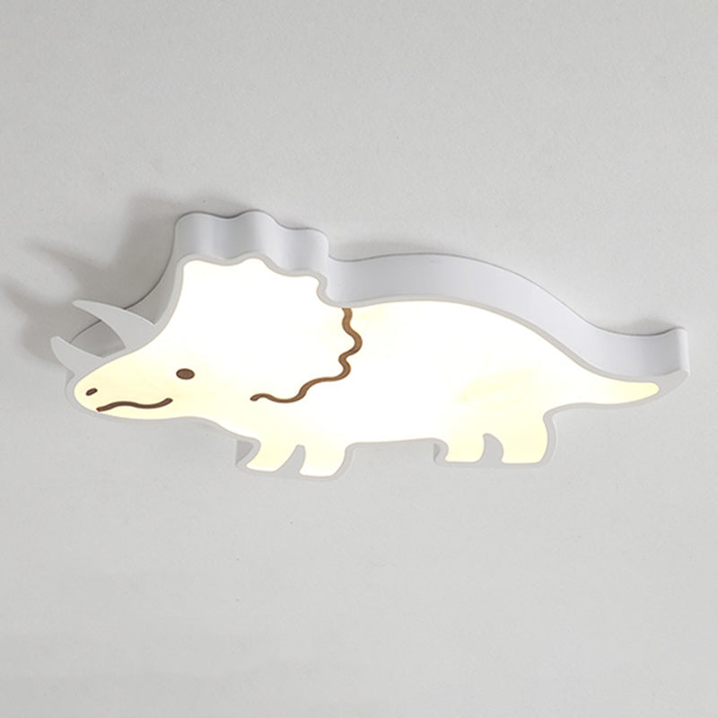 Éclairage encastré dinosaure 1 lumière acrylique enfants plafonniers encastrés pour chambre d'enfants