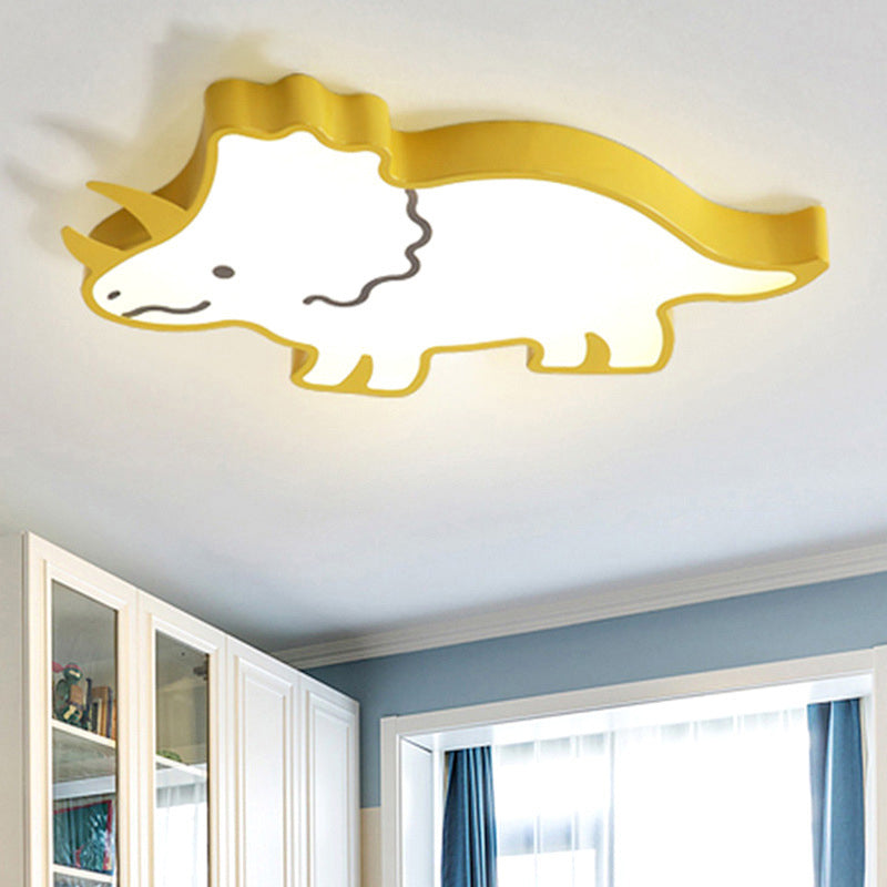 Éclairage encastré dinosaure 1 lumière acrylique enfants plafonniers encastrés pour chambre d'enfants