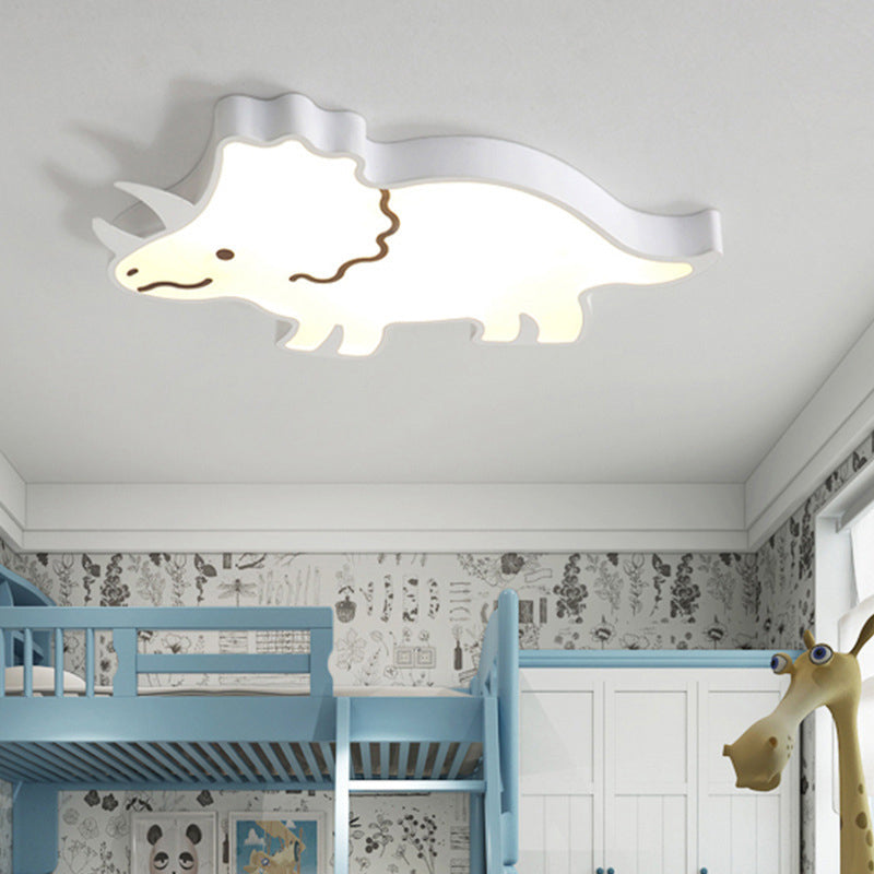 Éclairage encastré dinosaure 1 lumière acrylique enfants plafonniers encastrés pour chambre d'enfants