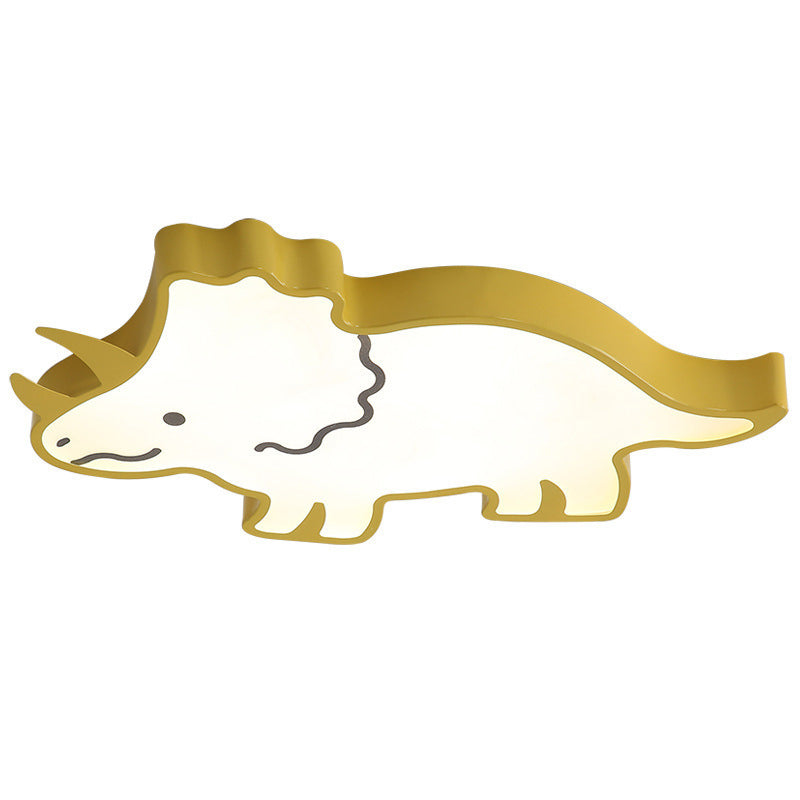 Éclairage encastré dinosaure 1 lumière acrylique enfants plafonniers encastrés pour chambre d'enfants