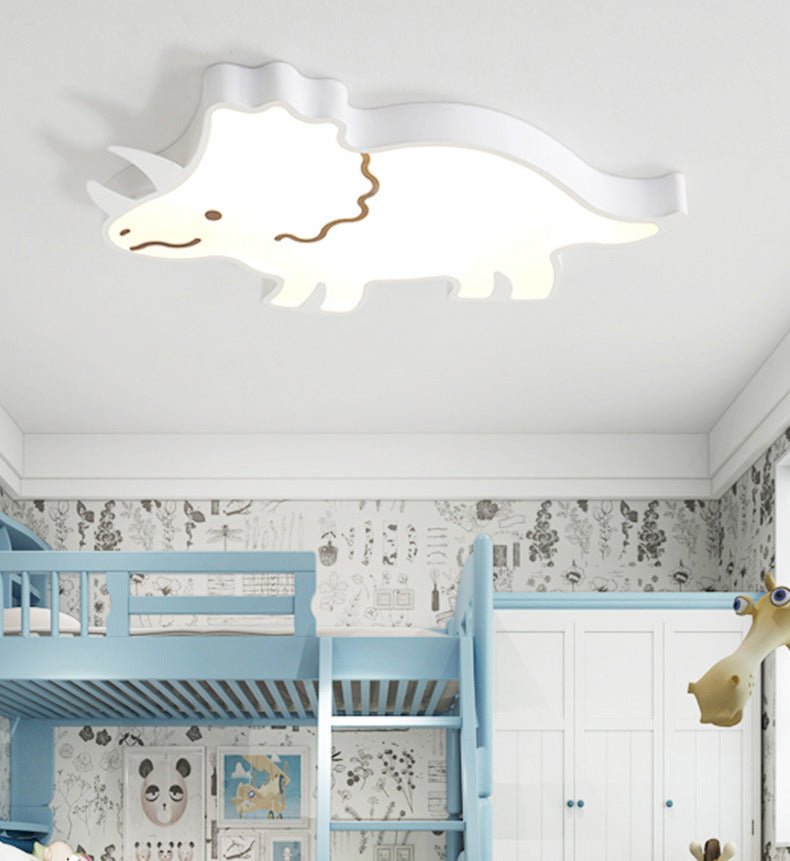 Éclairage encastré dinosaure 1 lumière acrylique enfants plafonniers encastrés pour chambre d'enfants