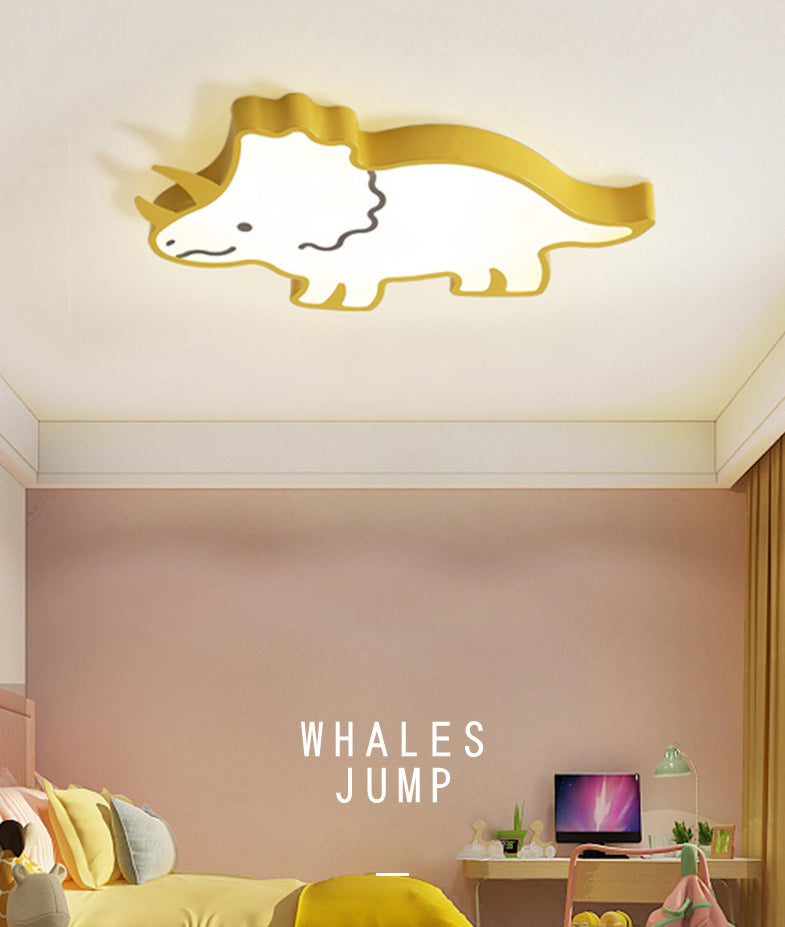Éclairage encastré dinosaure 1 lumière acrylique enfants plafonniers encastrés pour chambre d'enfants