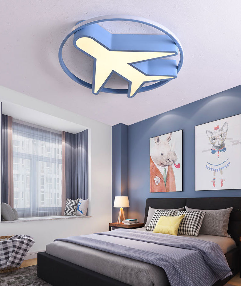 LED Flush Mount Ceiling Light Cartoon Acrylic Ceiling Mount Chandelier for Bedroom