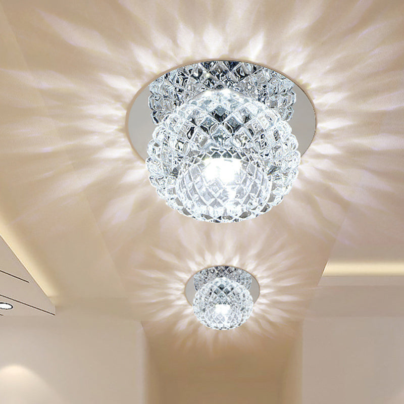 Modern Globe Ceiling Flush Mount Lights Crystal Ceiling Lights