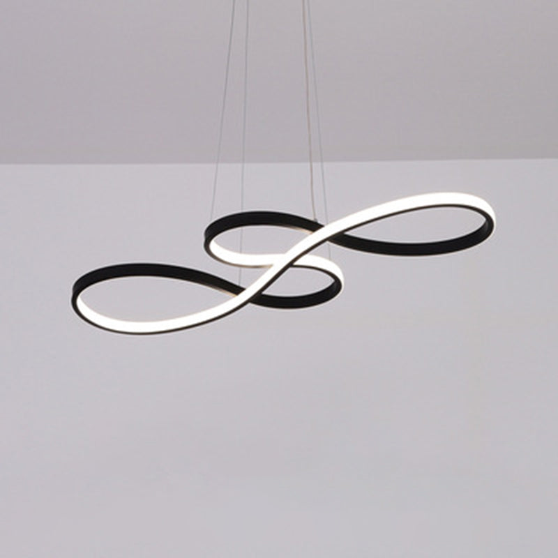 Modern Simplicity Spiral Chandelier Lamp Aluminum Hanging Pendant Lights for Restaurant