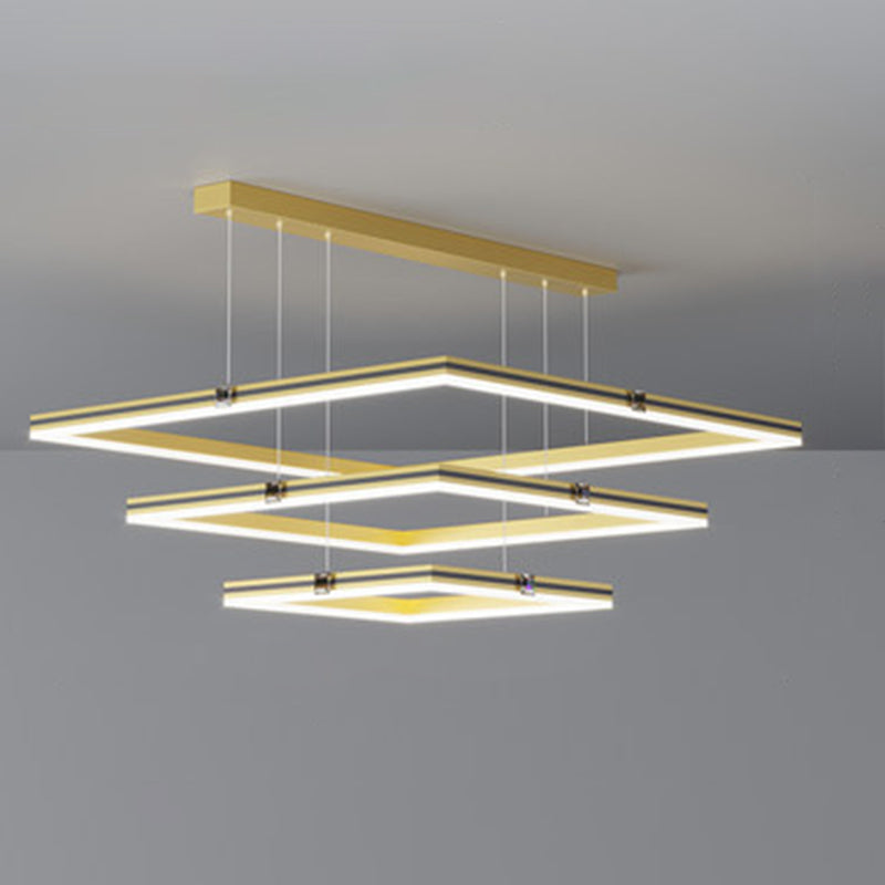Luz de colgante de techo de múltiples capas de múltiples lámparas acrílicas modernas
