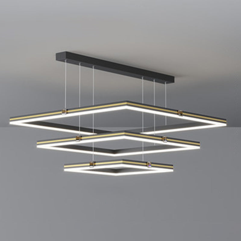 Luz de colgante de techo de múltiples capas de múltiples lámparas acrílicas modernas