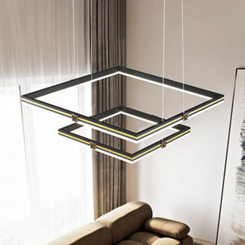 Luz de colgante de techo de múltiples capas de múltiples lámparas acrílicas modernas