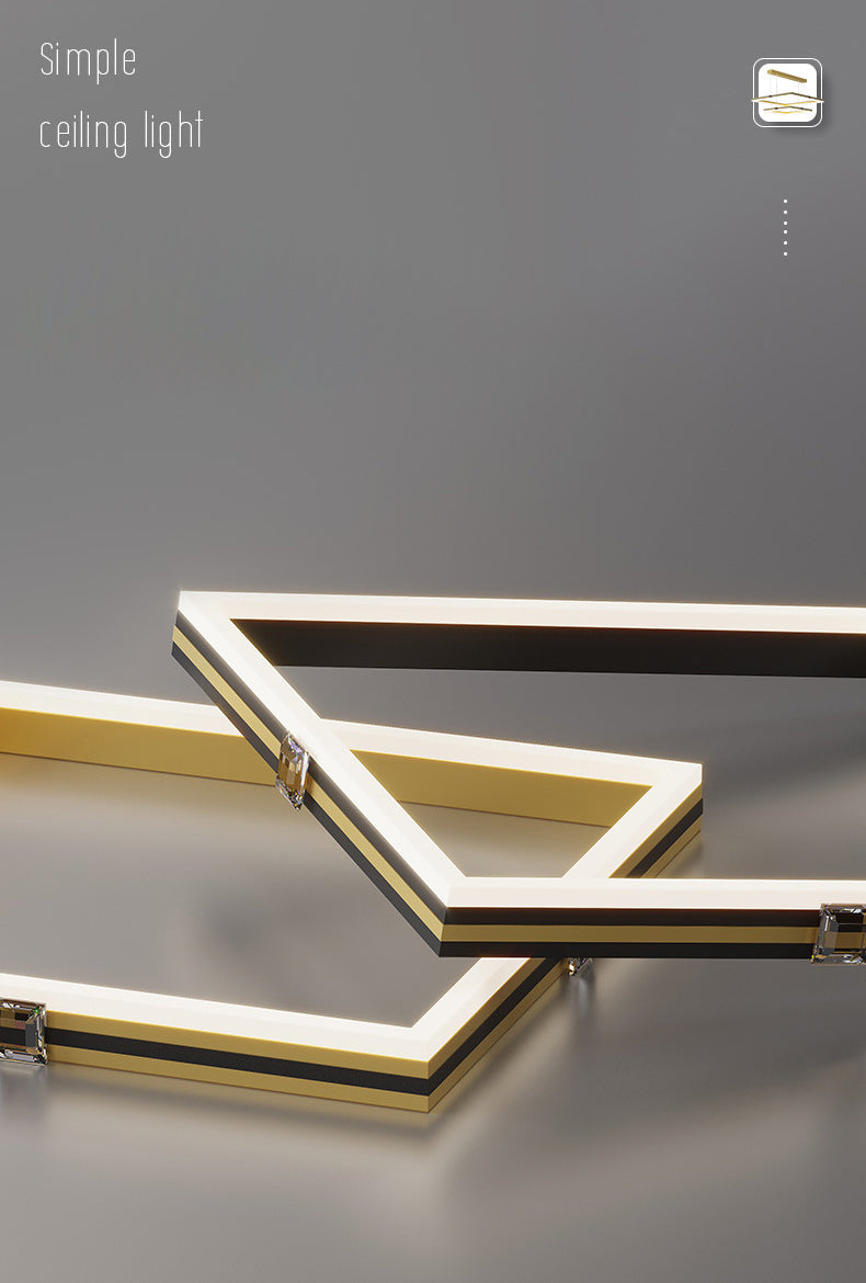 Luz de colgante de techo de múltiples capas de múltiples lámparas acrílicas modernas