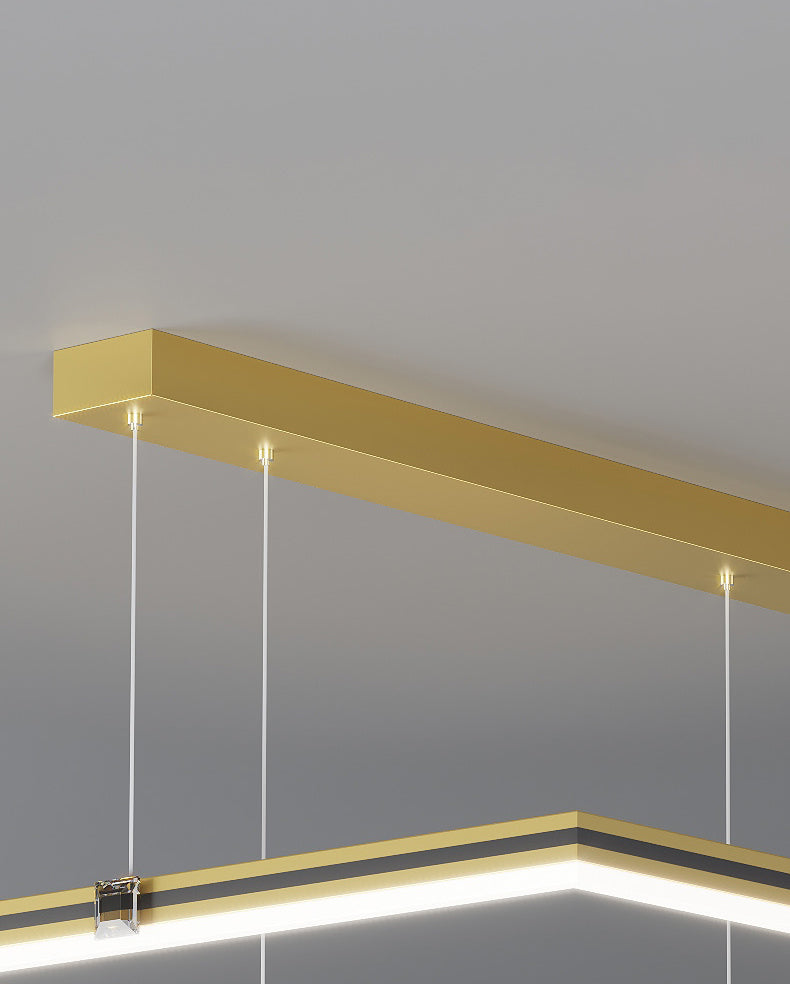 Luz de colgante de techo de múltiples capas de múltiples lámparas acrílicas modernas