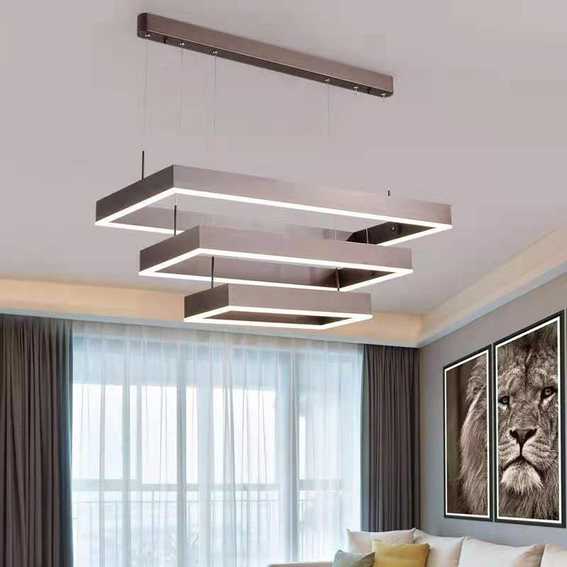 Luz de colgante de techo de múltiples capas modernas lámparas de colgantes de metal