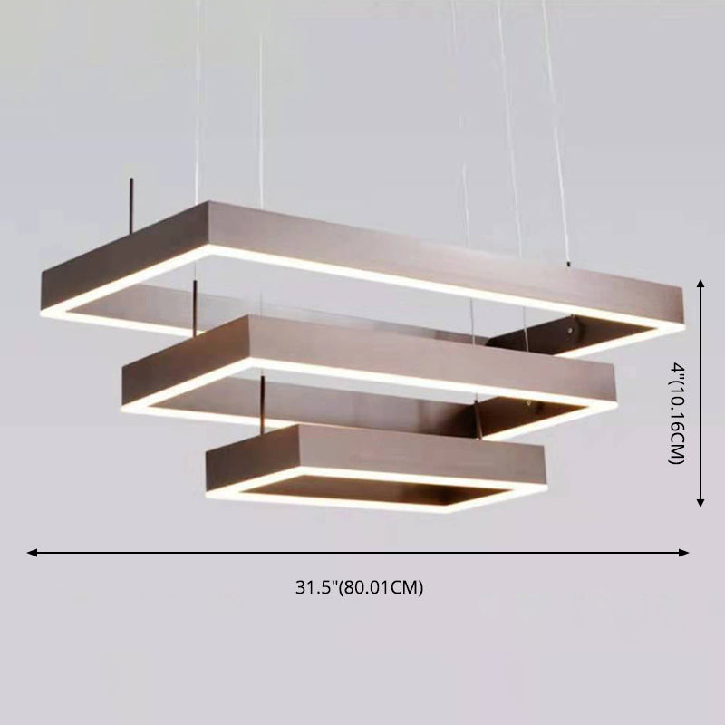 Luz de colgante de techo de múltiples capas modernas lámparas de colgantes de metal