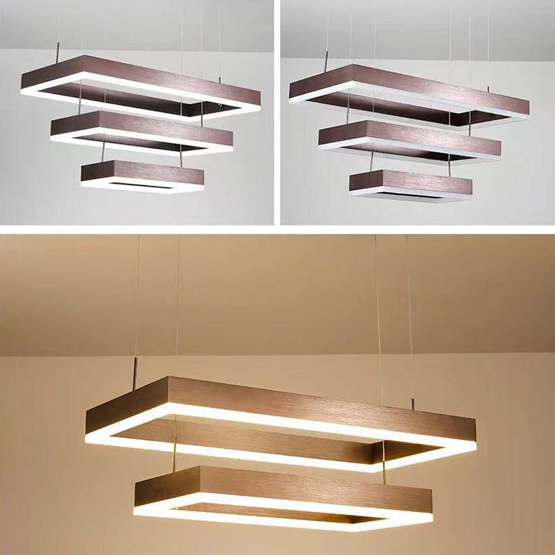 Luz de colgante de techo de múltiples capas modernas lámparas de colgantes de metal