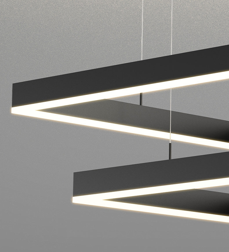 Luz de luz colgante cuadrada luces colgantes de metal modernas