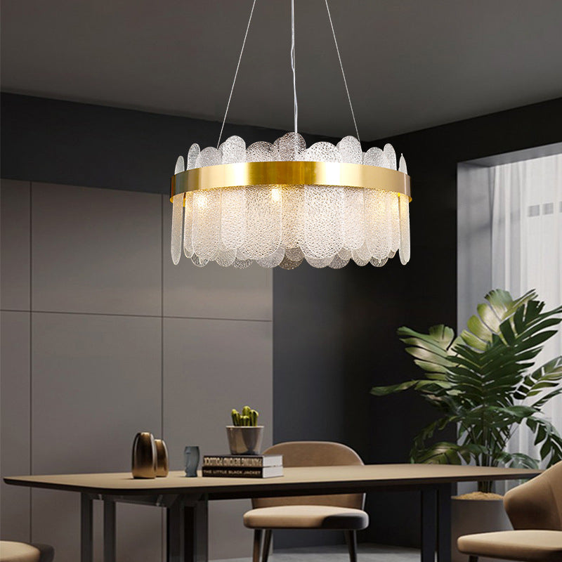 Simplicidad moderna Tambre de tambor lámpara de estar de múltiples luces múltiples accesorio de iluminación de sala de estar