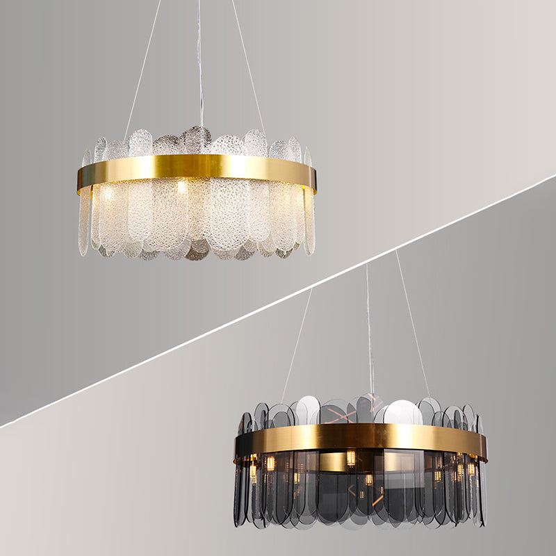 Simplicidad moderna Tambre de tambor lámpara de estar de múltiples luces múltiples accesorio de iluminación de sala de estar