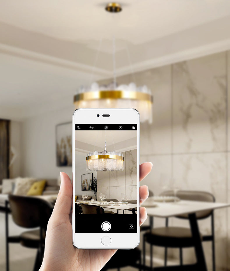 Simplicidad moderna Tambre de tambor lámpara de estar de múltiples luces múltiples accesorio de iluminación de sala de estar