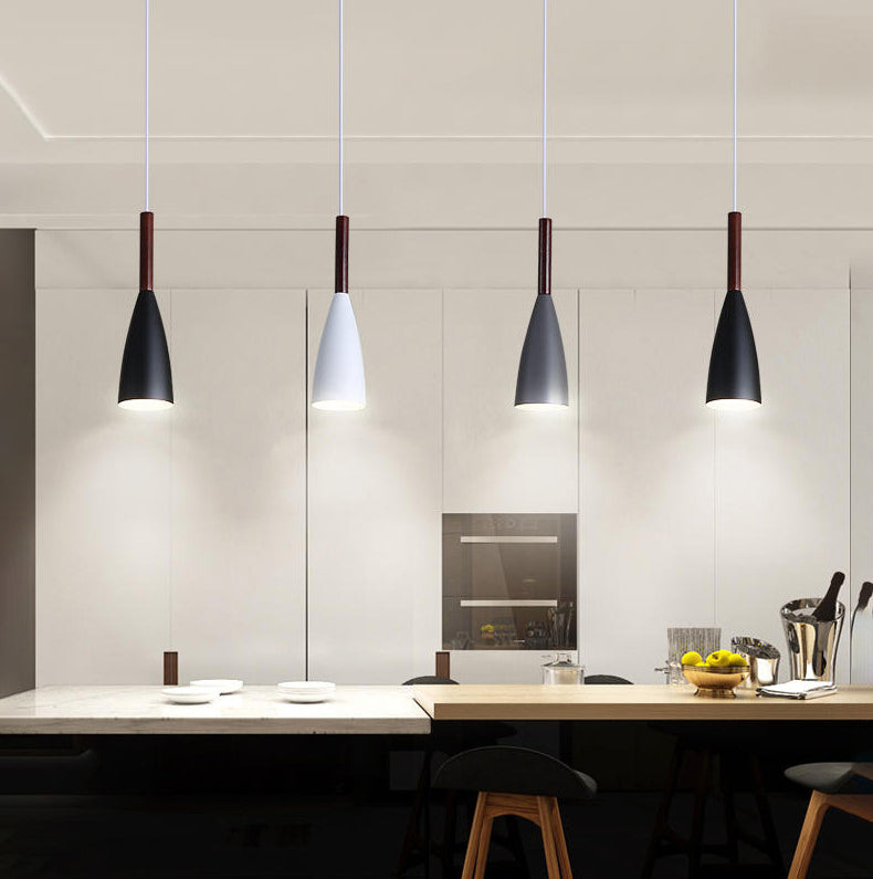 Ultra-moderne sich verjüngte Anhänger-Beleuchtungskörper metallische Hanglampe mit Hangschnur für das Restaurant