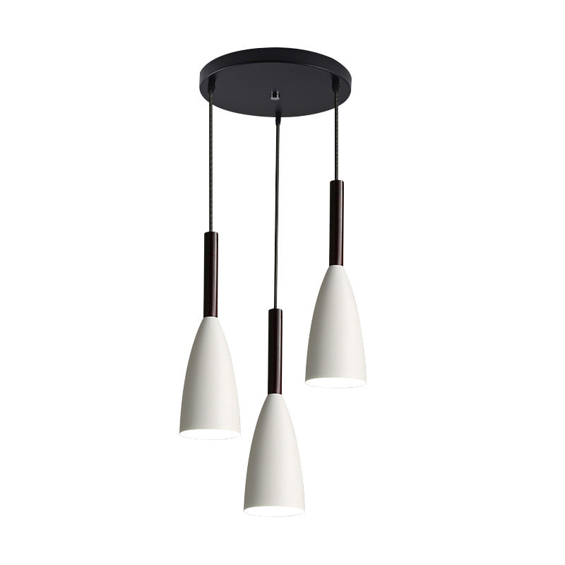 Ultra-moderne sich verjüngte Anhänger-Beleuchtungskörper metallische Hanglampe mit Hangschnur für das Restaurant