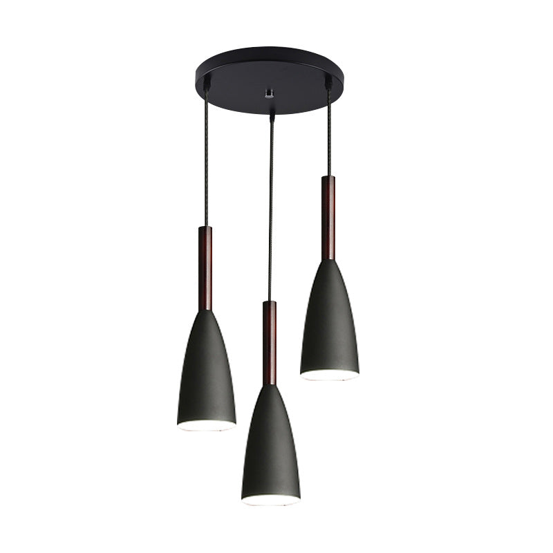 Ultra-moderne sich verjüngte Anhänger-Beleuchtungskörper metallische Hanglampe mit Hangschnur für das Restaurant