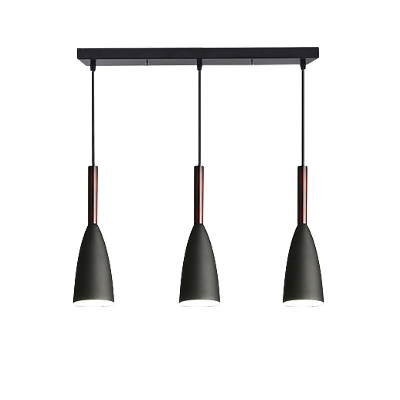 Ultra-moderne sich verjüngte Anhänger-Beleuchtungskörper metallische Hanglampe mit Hangschnur für das Restaurant