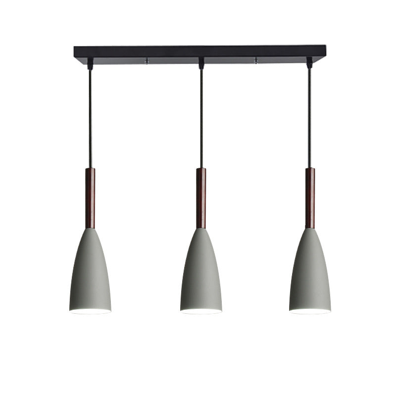 Ultra-moderne sich verjüngte Anhänger-Beleuchtungskörper metallische Hanglampe mit Hangschnur für das Restaurant