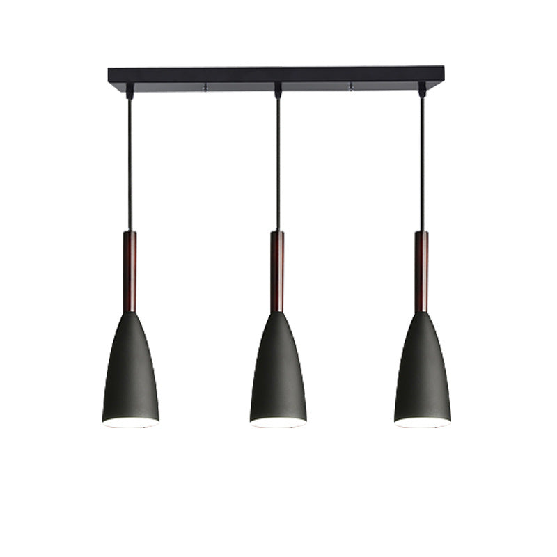 Ultra-moderne sich verjüngte Anhänger-Beleuchtungskörper metallische Hanglampe mit Hangschnur für das Restaurant