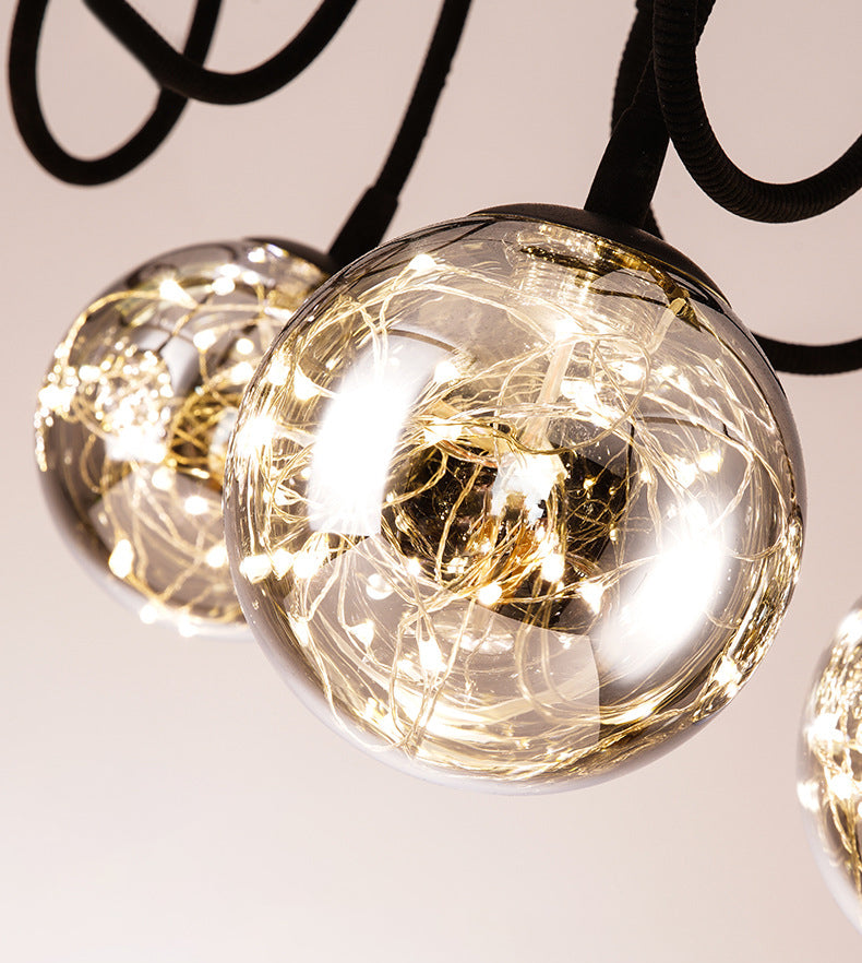 Orb in vetro in stile Nordic LED LED Light Creative String Shop Light Shop Light Light