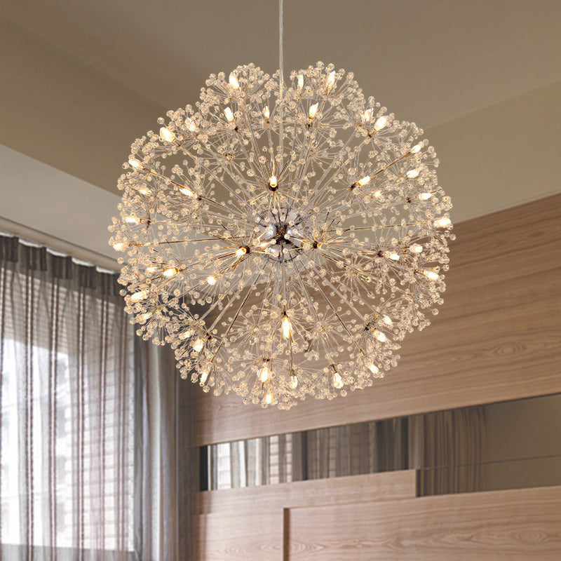 Crystal Spoutnik Chandelier Pendant Light Simple 24/32 LILS LIMBRE PLAFIQUE en argent