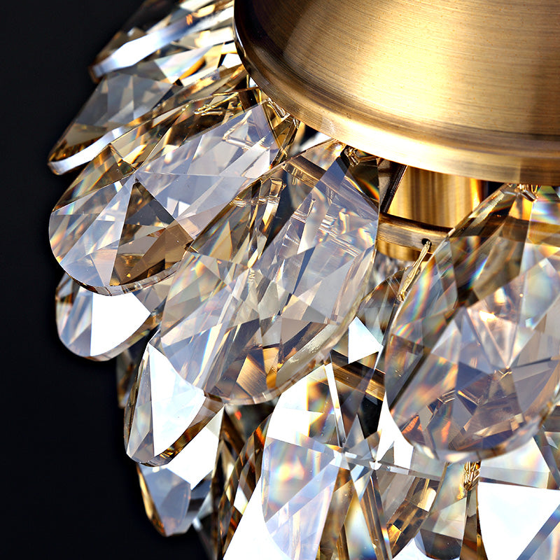 Pinecone Crystal Techo Coste Luz Modern Style 2 Luces Black/Gold Chandelier