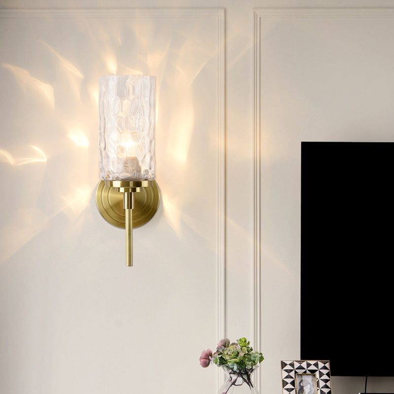 Lámpara de pared única de modernismo, diseño de antorcha con acabado de latón para el pasillo