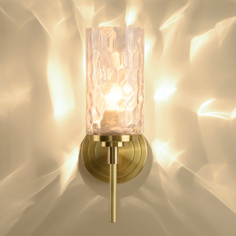 Lámpara de pared única de modernismo, diseño de antorcha con acabado de latón para el pasillo