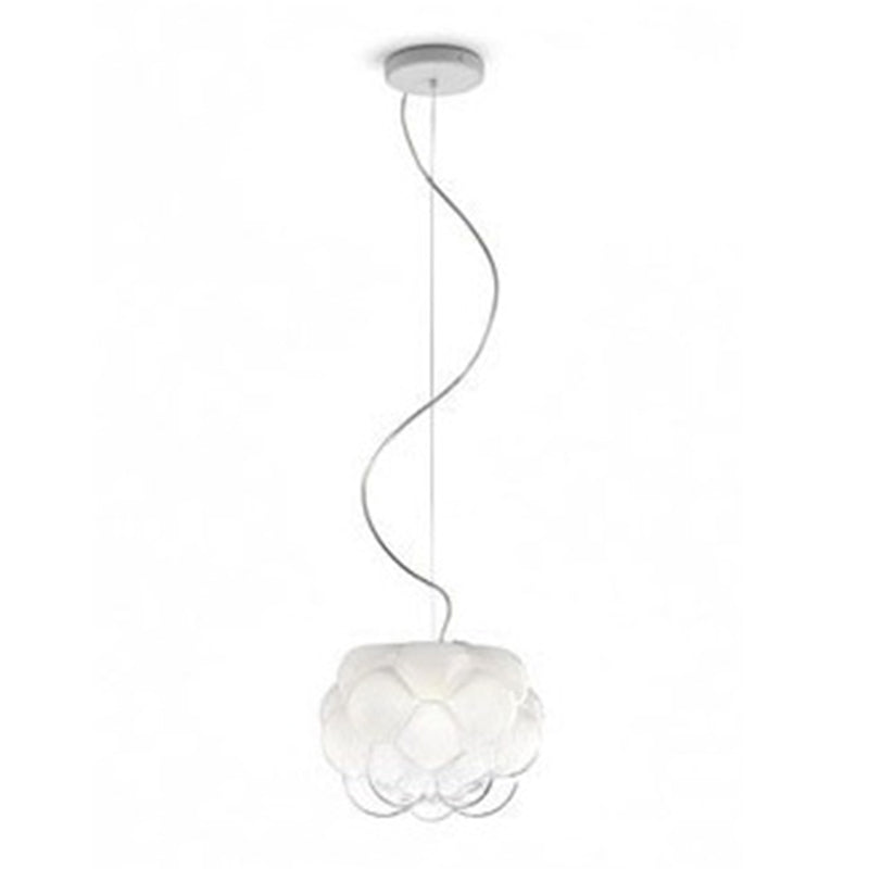 1-Light Modern Unique Geometric Light, Pendant Lighting with Cloud-Shaped Glass Shade