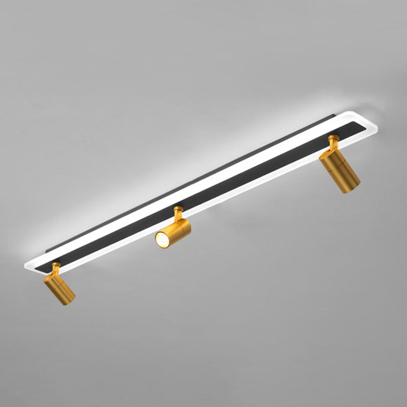 Montaggio a filo a LED ACRILICO rettangolare nella moderna semplicità in metallo semifulò la luce del soffitto per soggiorno