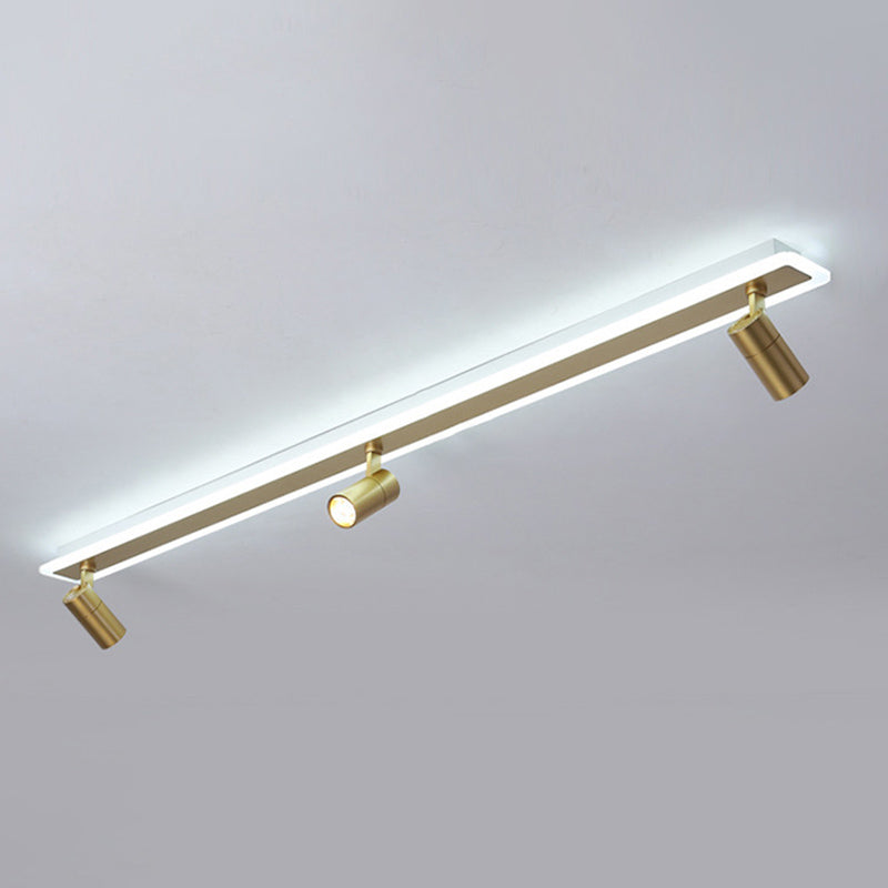 Montaggio a filo a LED ACRILICO rettangolare nella moderna semplicità in metallo semifulò la luce del soffitto per soggiorno