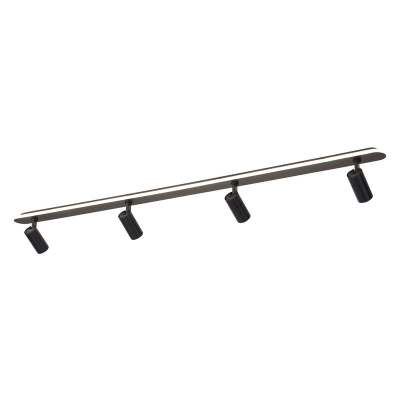 Oblong Acrylic Shade LED Ceiling Light in Modern Simplicity Metal Lamp Semi Flush Mount for Commercial Place