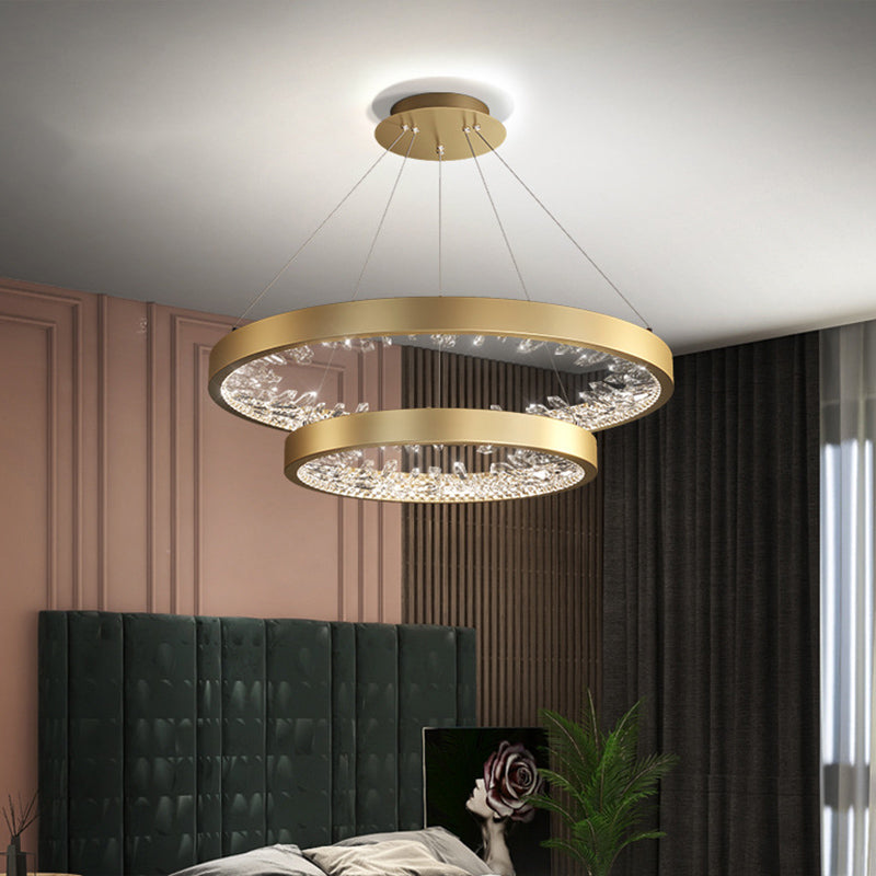 Ultra-modern Simplicity Orbicular LED Chandelier Lamp Crystal Suspension Pendant Light for Restaurant