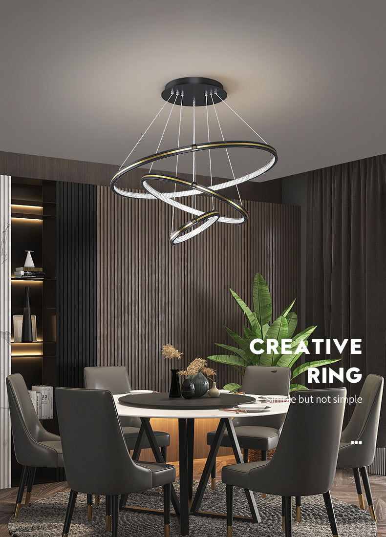 Simplicidad moderna Lámpara de araña orbicular acrílico Luces colgantes para colgantes para restaurante
